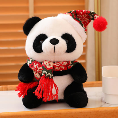 Aixini Cute Christmas Plush Toys Stuffed Panda Toys 25cm