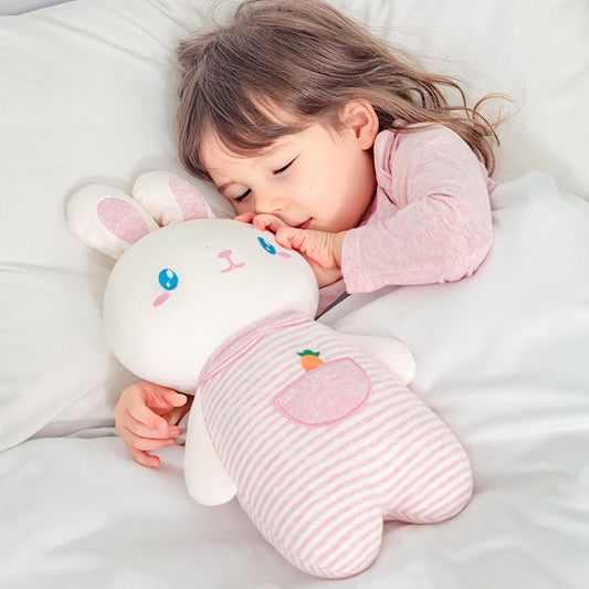 Aixini Kawaii Pure Cotton Striped Rabbit Pillow Plush Doll