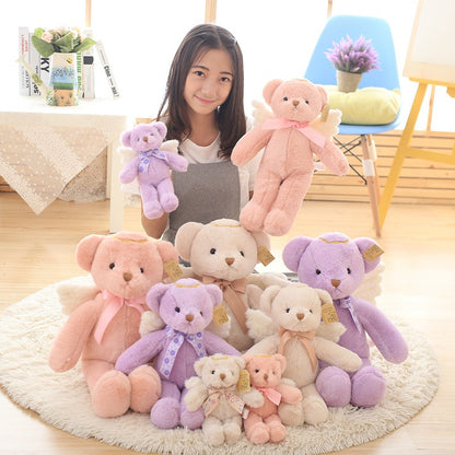 Angel Teddy Bear Plush Toy Doll Girl Birthday Gift Soothing Pillow Wings Angel Bear