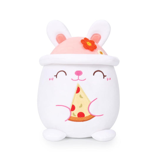 20 CM / 8 inch Cute Rabbit Plush Pillow Rabbit Stuffed Animal, Soft Kawaii Rabbit Plush Toy with Hat Clothing Kids Gift