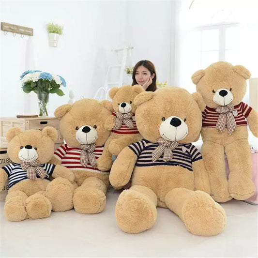 Giant Striped Bow Tie Teddy Bear Plush Toys - Aixini Toys