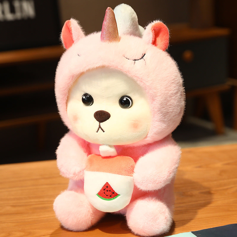 New Funny and Cute Transforming Boba Tea Teddy Bear - Aixini Toys