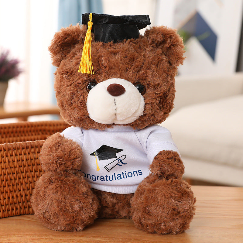 Cute Congratulations T-shirt Graduation Colorful Teddy Bear - Aixini Toys