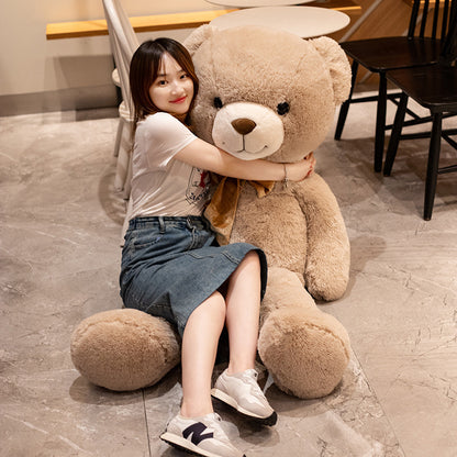 Light Brown - New Hugable Bear Mille Big Bear Doll Sleeping Plush Toy Birthday Gift Amazon Long Hair Doll