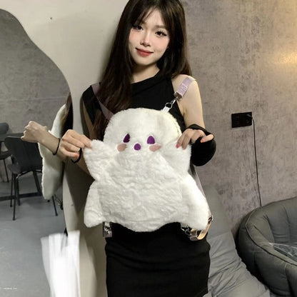 32 CM / 13 inch New Ghost Kid Backpack Female Personalized Doll Plush Doll Bag Japanese Cute Girl Cartoon Backpack