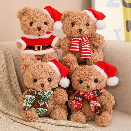 Aixini Cute Christmas Teddy Bears Christmas Plush Toys 23cm