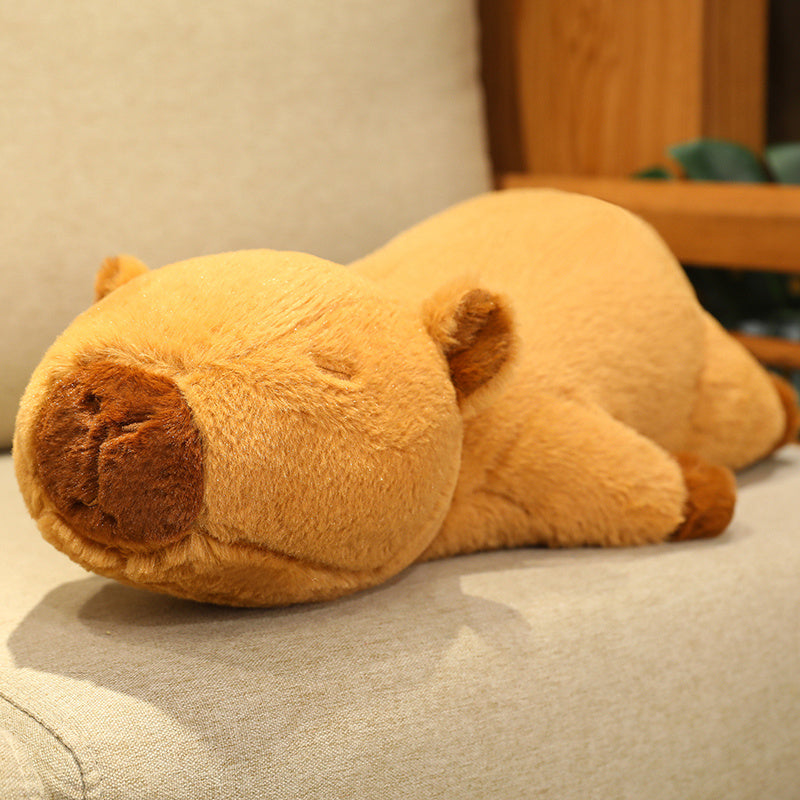 Cute Lying Capybara Plush Pillow - Aixini Toys