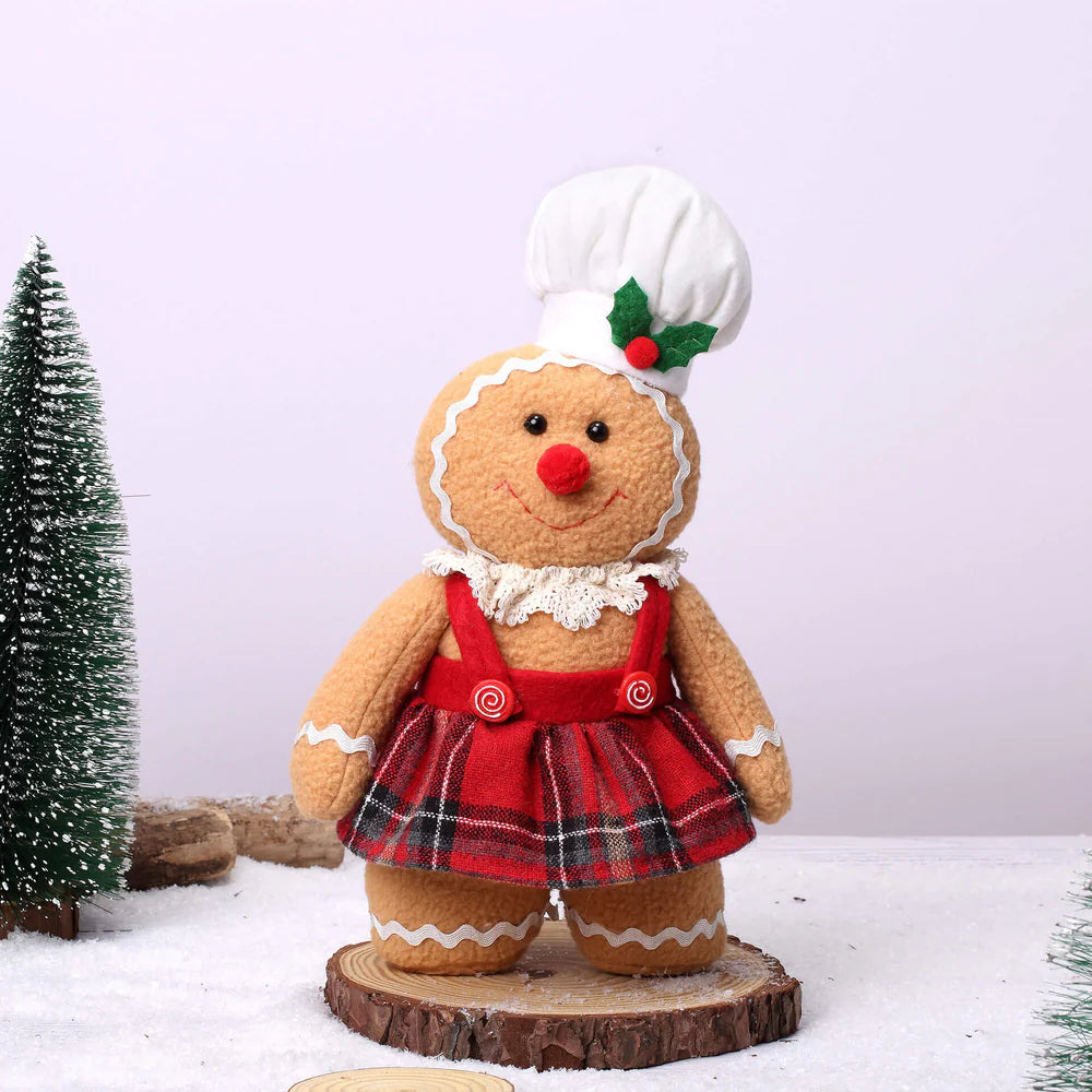 Aixini 2024 Christmas Plush Toys Decoration Gingerbread Man Ornament