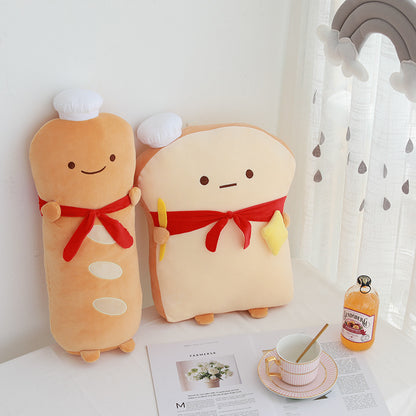 40 CM / 16 inch Chef Fang - Creative Toast Plush Toy Chef Bread Doll Long Pillow Sofa Seat Back Girl Rag Doll