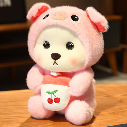 New Funny and Cute Transforming Boba Tea Teddy Bear - Aixini Toys