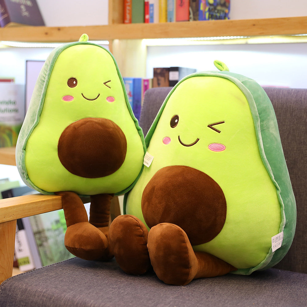 Avocado - Green - Internet celebrity's same style ins avocado pillow plush toy Cute creative fruit rag doll pillow