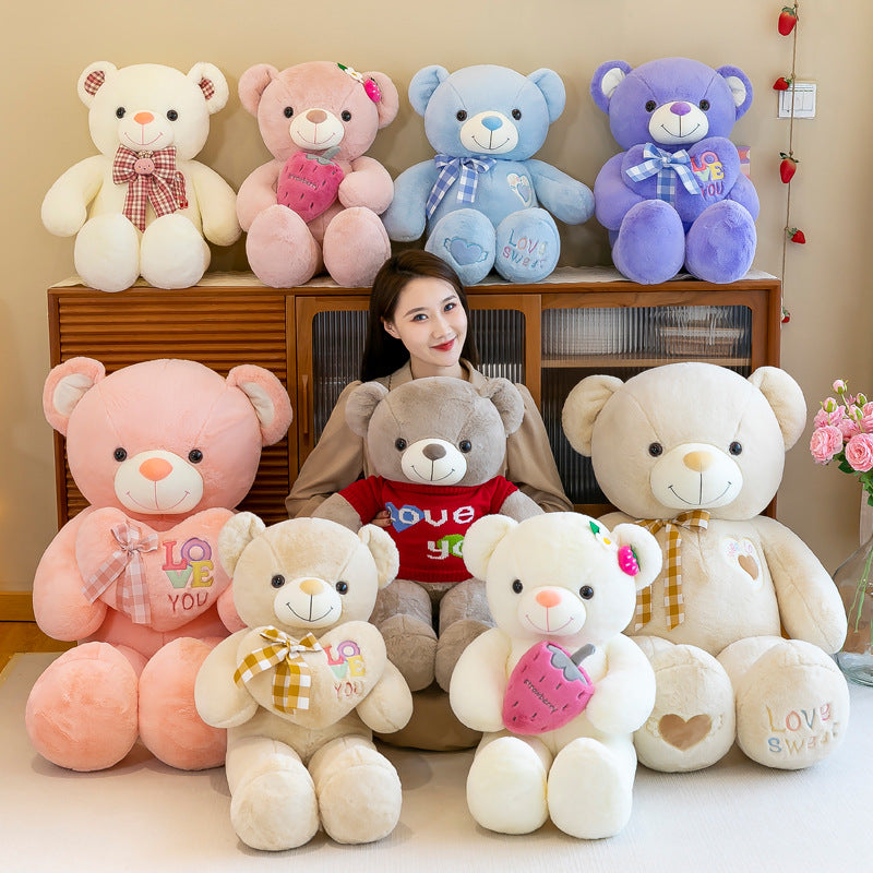 Love You White New Cute Teddy Bear Plush Toy Large Hug Bear Doll Girls Valentine's Day Gift