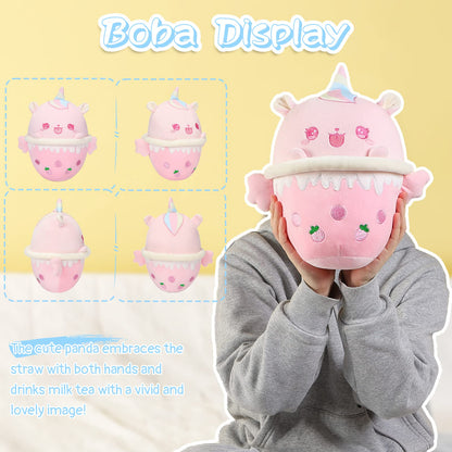 25 CM / 10 inch Unicorn Boba Plush Toy Bubble Tea Stuffed Animal Cute Soft Boba Milk Tea Food Plush Toy