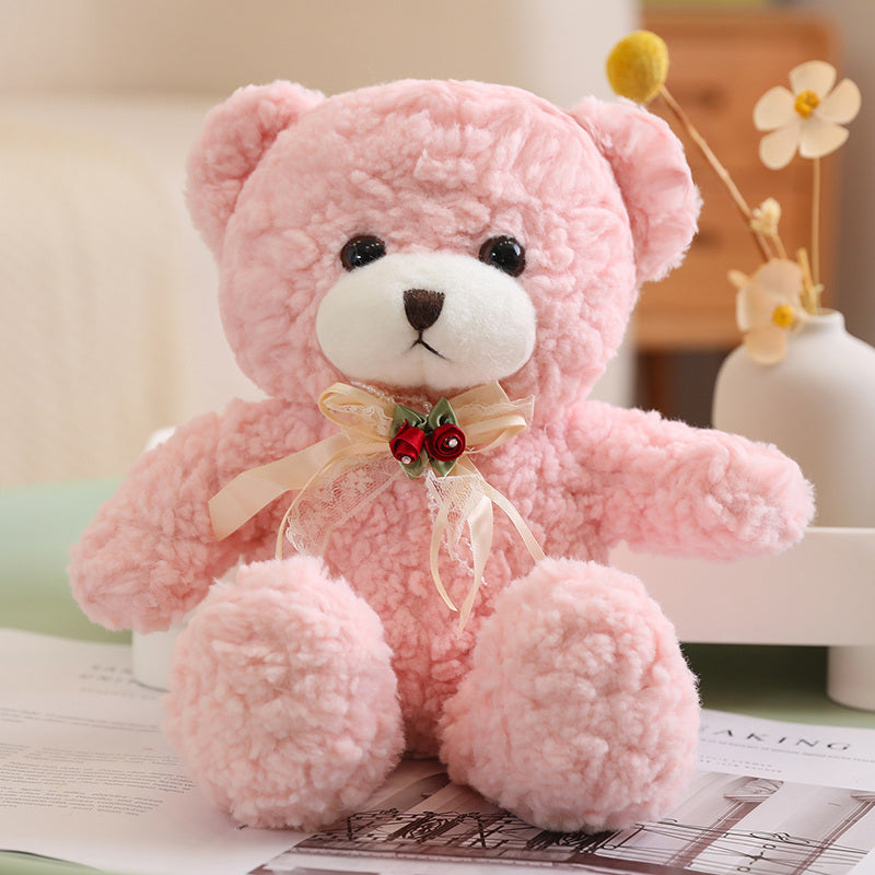 13'' Soft Flower Bow Tie Teddy Bears for Valentine's Day Gift -Aixini Toys