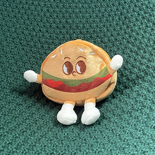 12 CM / 5 inch Internet celebrity burger plush toy bag fast food series plush coin purse headphone bag