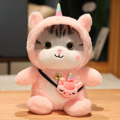 Aixini Cute Cat Stuffed Kitten Animal Dressed in Unicorn/Dinosaur/Bunny Costume