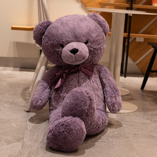 Purple - New Hugable Bear Mille Big Bear Doll Sleeping Plush Toy Birthday Gift Amazon Hairy Doll