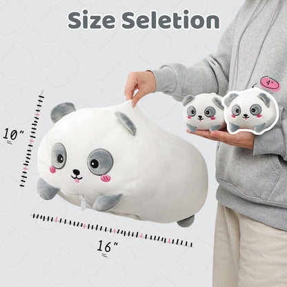 Cute Panda Mom Plush Pillow with 4 Red Panda Stuffed Animals, Super Soft Kawaii Fat Cat Fat Cat Hug Toy Bedding Gift