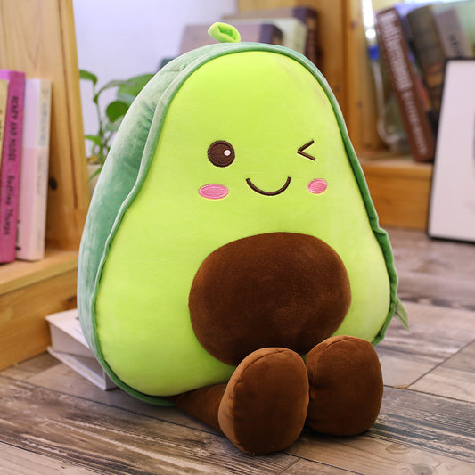 Avocado - Green - Internet celebrity's same style ins avocado pillow plush toy Cute creative fruit rag doll pillow