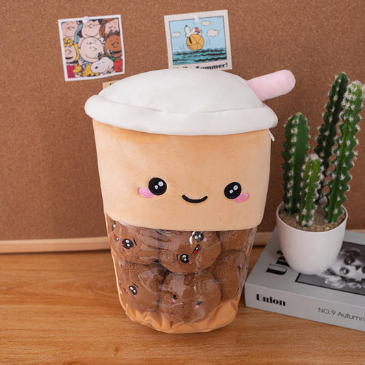 40 CM / 16 inch Milk tea cup pillow children's plush toy wolfberry cup cat claw cup gift decoration props