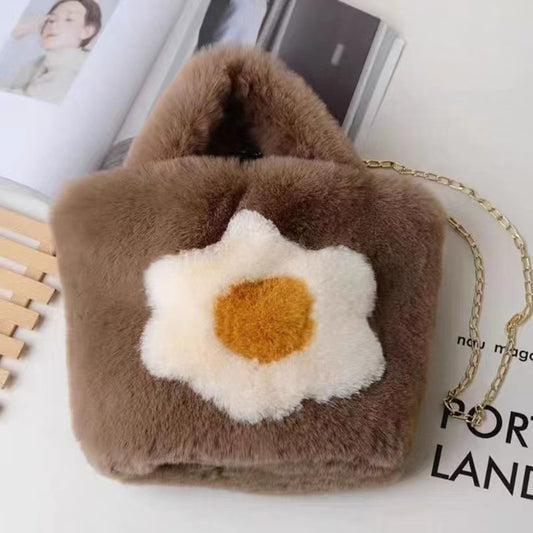 Dark Gray - Plush Versatile Fashion Sunflower Bag Women's 2024 New Niche High-Quality Crossbody Omelette Bag