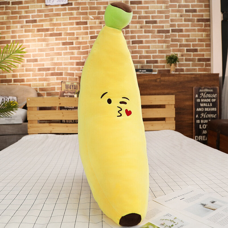 Aixini Plush Banana Pillows Stuffed Fruit Super Soft Toys