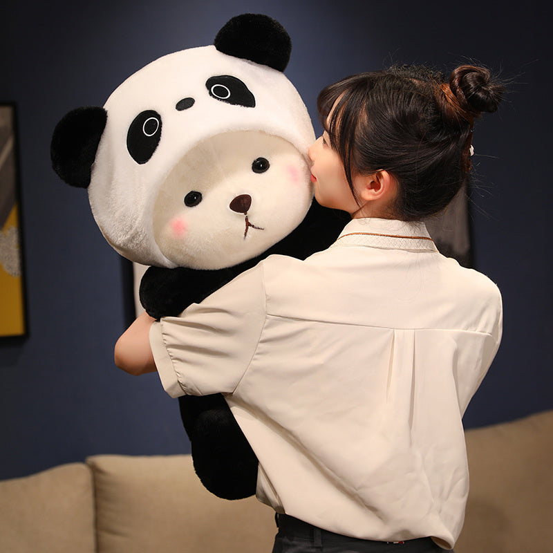 Aixini Lovely Stuffed Bear with Panda Hoodie Plush Toys