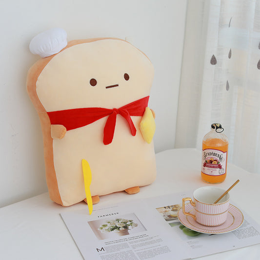 40 CM / 16 inch Chef Fang - Creative Toast Plush Toy Chef Bread Doll Long Pillow Sofa Seat Back Girl Rag Doll