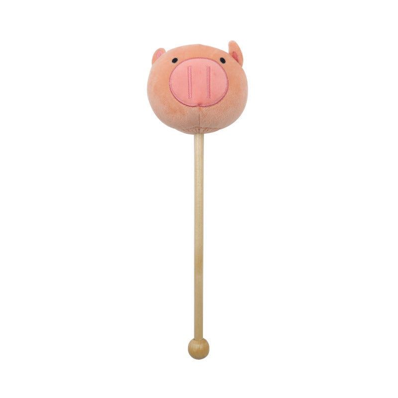 33 CM / 13 inch Big Nosed Pig - Cartoon Cute Animal Massage Beater Creative Plush Toy Knock Knock Fun Back Beating Stick