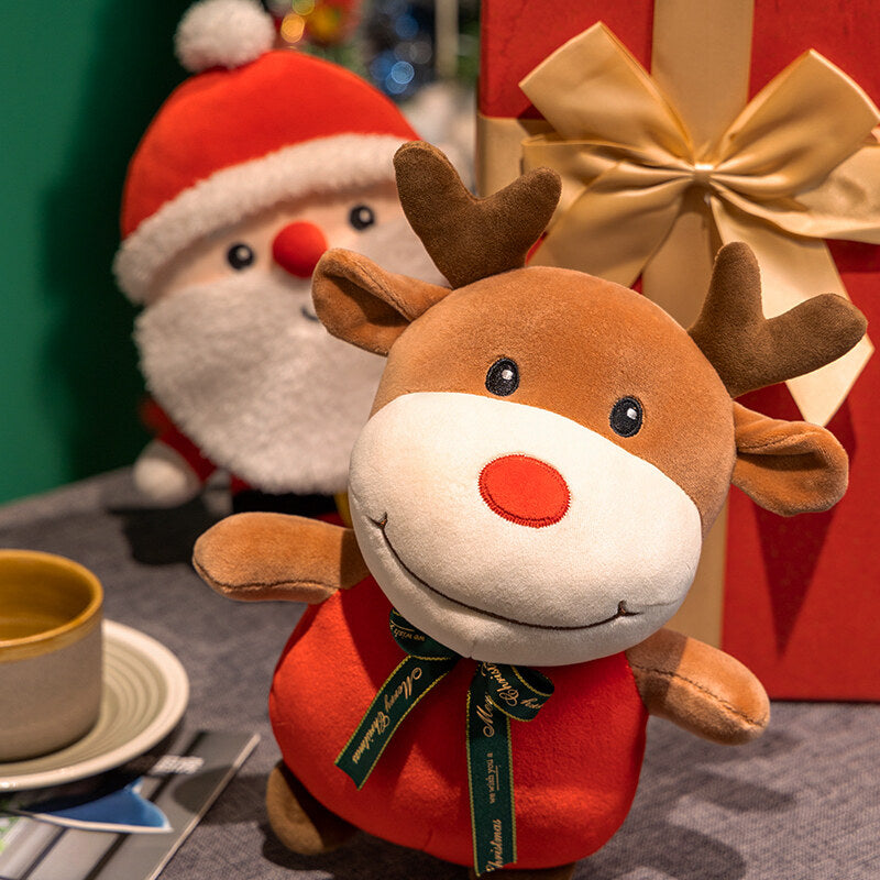 Aixini Cute Christmas Plush Toys Christmas Party Elk Santa Claus Doll 23cm