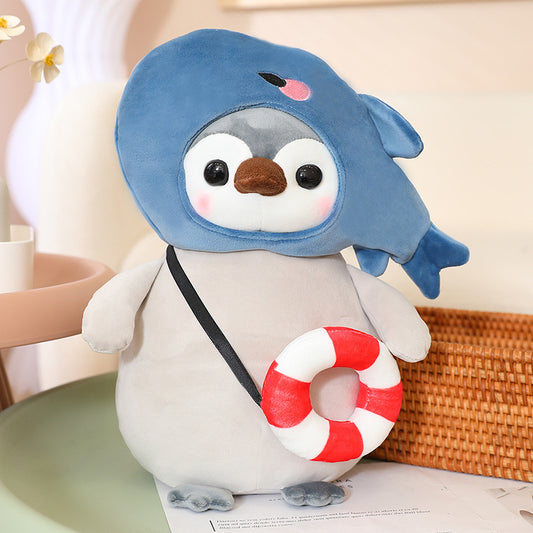 Cartoon decoration cute shark little penguin doll children comfort doll holiday gift wedding throwing doll