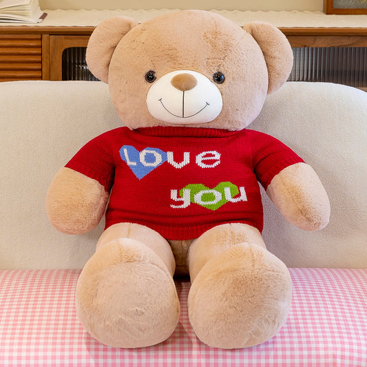 Love You Khaki New Cute Teddy Bear Plush Toy Large Hug Bear Doll Girls Valentine's Day Gift