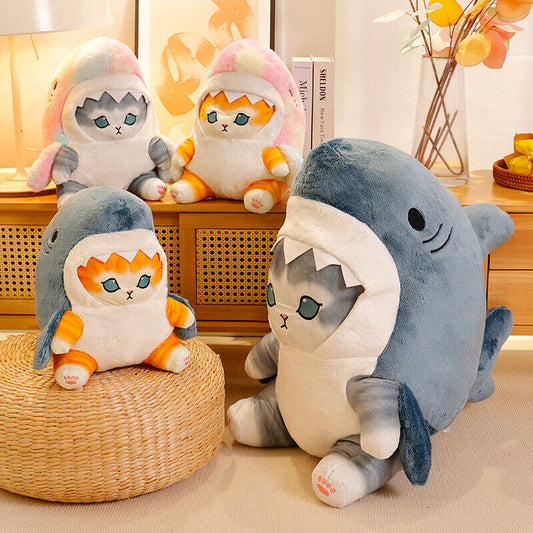 Aixini Cute Shark Cat Plushies Toy Pillow-2