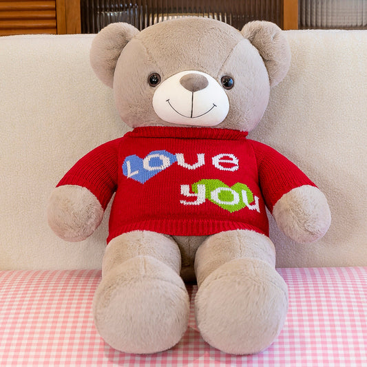 Love You Gray New Cute Teddy Bear Plush Toy Large Hug Bear Doll Girls Valentine's Day Gift