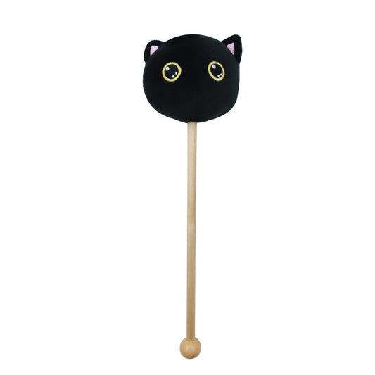 33 CM / 13 inch Black Cat - Cartoon Cute Animal Massage Beater Creative Plush Toy Knock Knock Fun Back Knock Stick