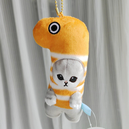 Yellow Eel Cat - Popular Cute Shark Cat Fried Shrimp Cat Plush Doll Pendant Doll