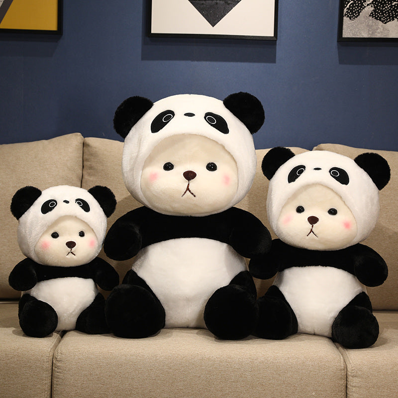 Aixini Lovely Stuffed Bear with Panda Hoodie Plush Toys
