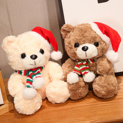 Aixini Cute Stuffed Animals Christmas Teddy Bears Toys 25cm
