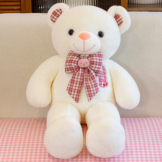 Bow Tie - White New Cute Teddy Bear Plush Toy Large Hugable Bear Doll Girls Valentine's Day Gift