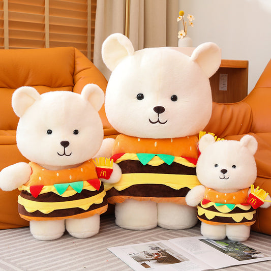 Funny and Cute Burger Teddy Bear - Aixini Toys