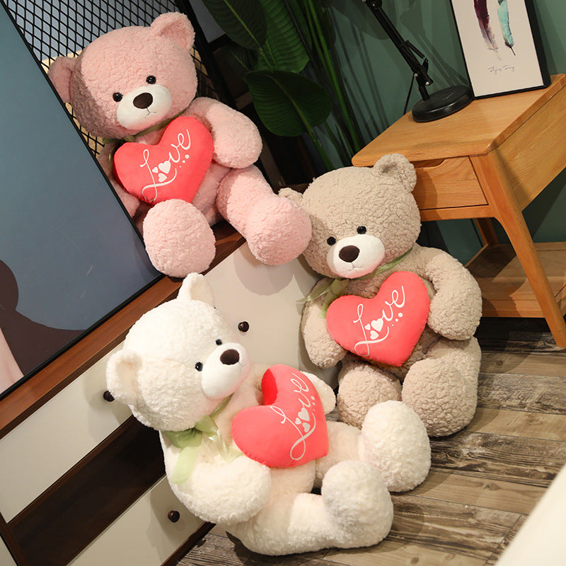 Cute Chubby Heart Love Teddy Bears Valentine's Day Gifts for Her - Aixini Toys