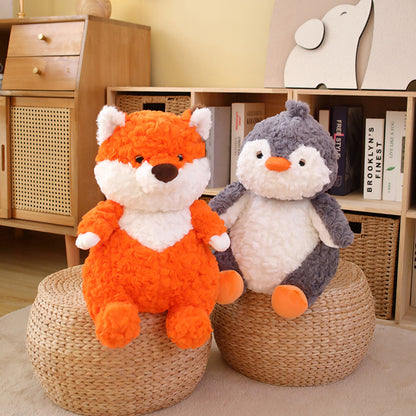 New Cute Soft Plush Doll Elephant Piggy Penguin Fox Dolls - Aixini Toys