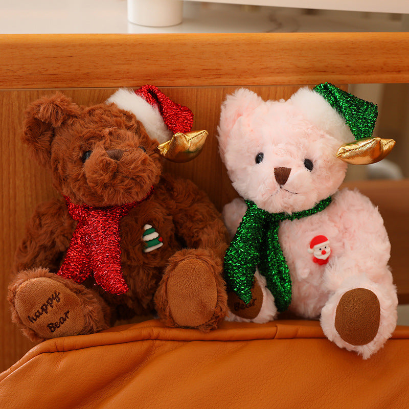 Cute Christmas Teddy Bears with Shawl - Aixini Toys