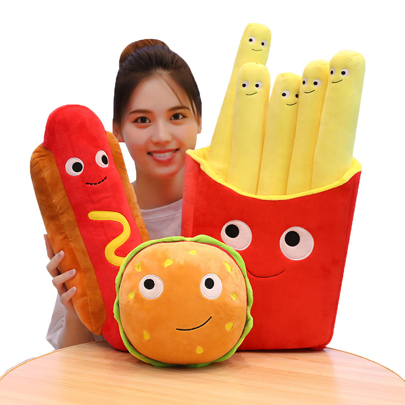 45 CM / 18 inch Red hot dog plush pillow