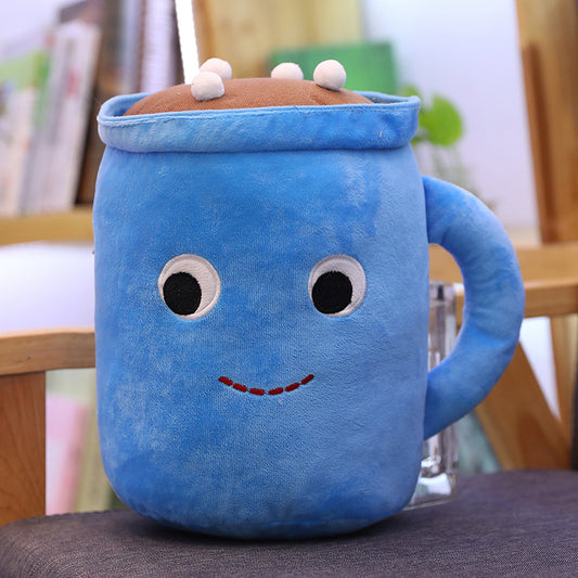 40 CM / 16 inch Blue milk tea plush pillow