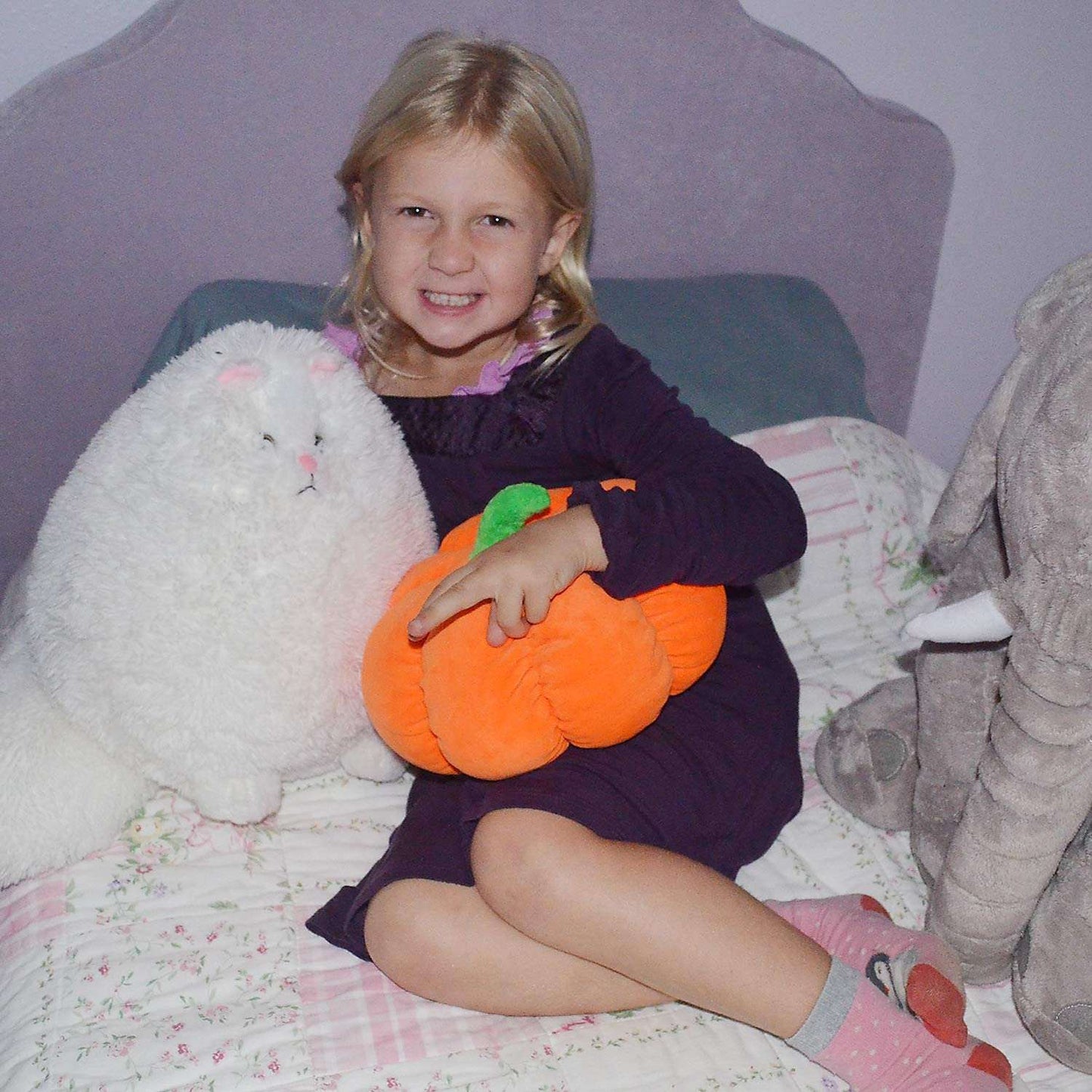 Aixini Halloween Decorative Pillow, Stuffed Pumpkin Fluffy Pumpkin Plush Toy