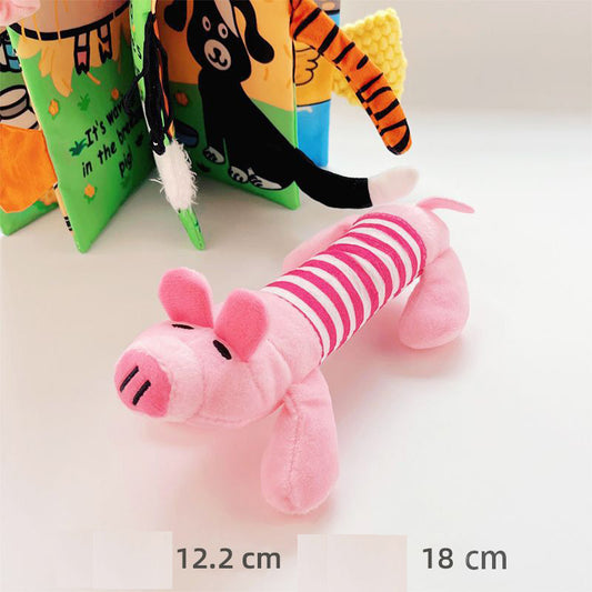 12 CM / 5 inch Rectangular Flying Pig Toy - Plush Dog French Bulldog Bite-Resistant Ball Rope Sound Toy Fruit Cartoon Animal Cat Pet Supplies