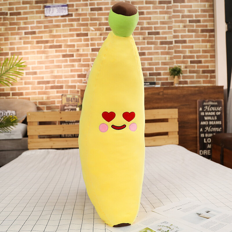 Aixini Plush Banana Pillows Stuffed Fruit Super Soft Toys