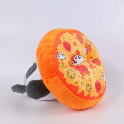 25CM / 10 inch Orange Pizza Animal Plush Delicious Cute Fast Food Panda Pizza Plush Toy