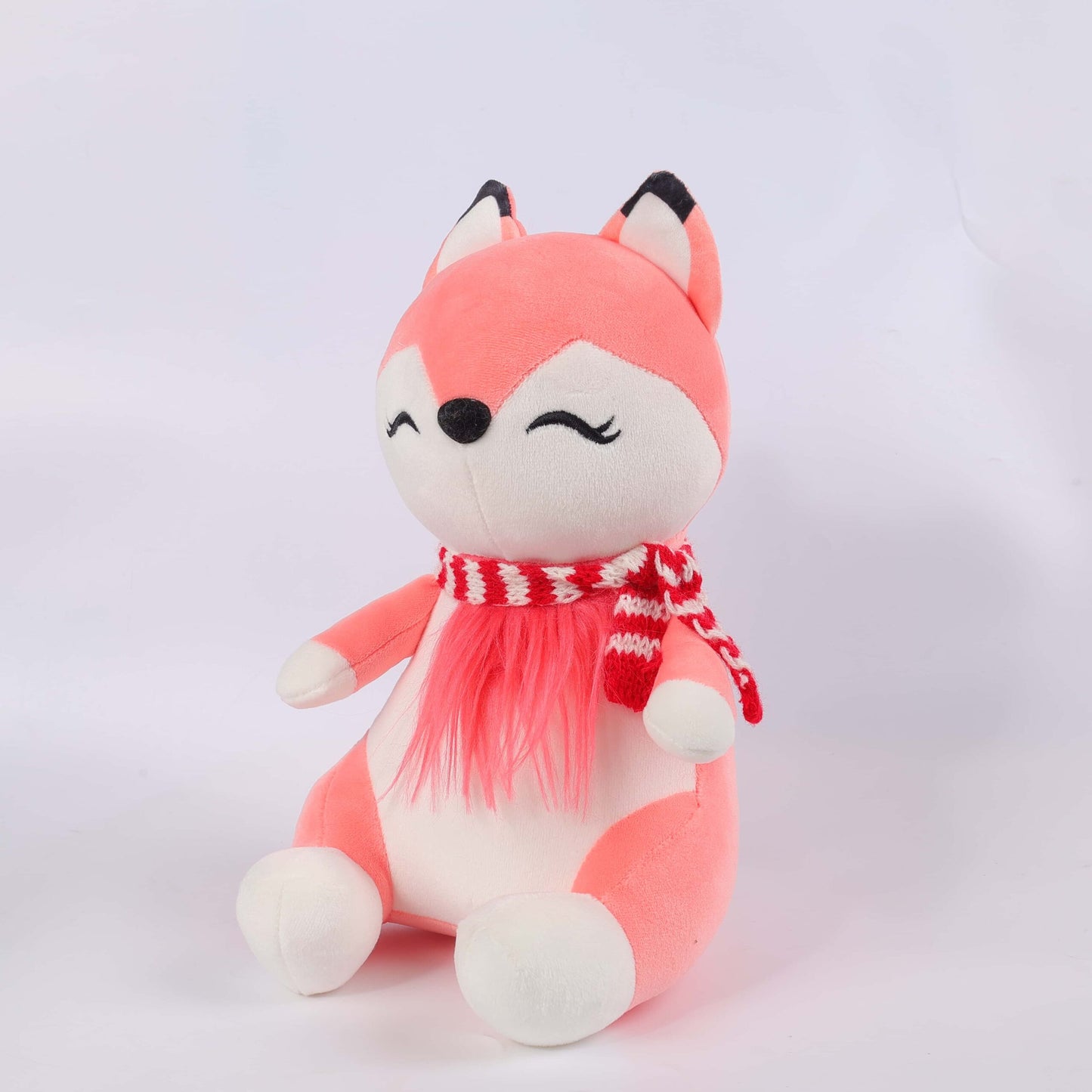 25CM / 10 inch Pink Fox Mushroom Animal Plushie Toy